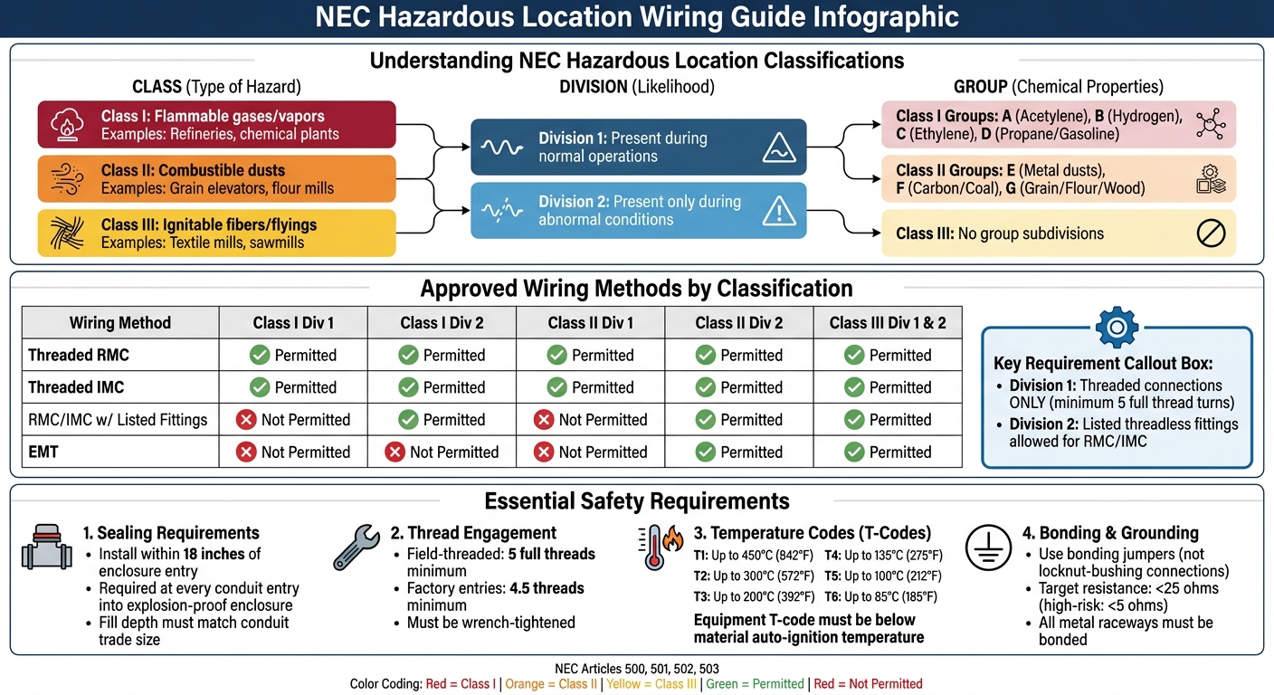 NEC Hazardous Location Classifications and Approved Wiring Methods Guide