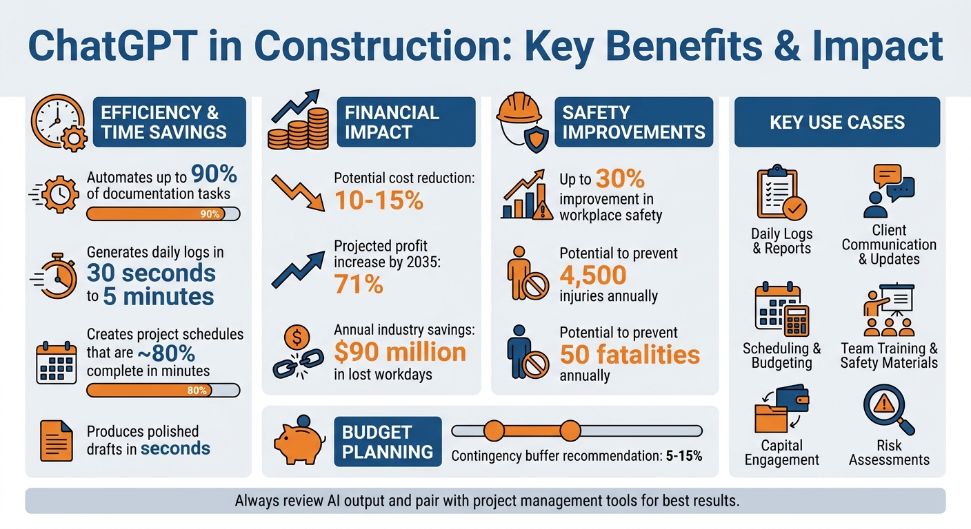 ChatGPT Benefits for Construction: Key Statistics and Time Savings
