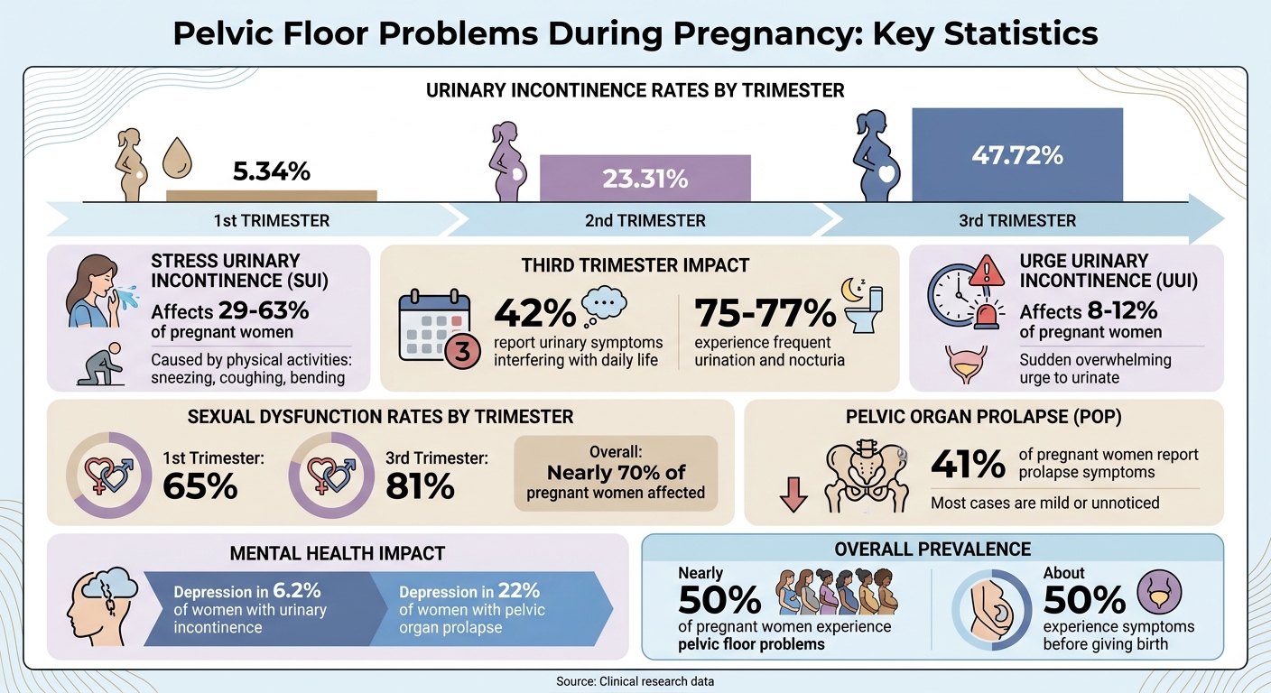 Pelvic Floor Health Statistics During Pregnancy: Incontinence, Pain & Prolapse Rates
