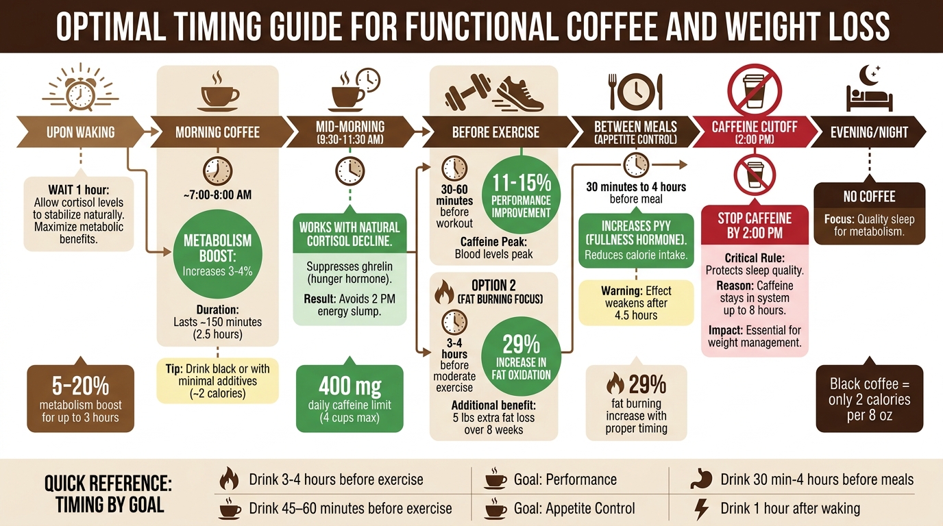 Optimal Timing Guide for Functional Coffee and Weight Loss