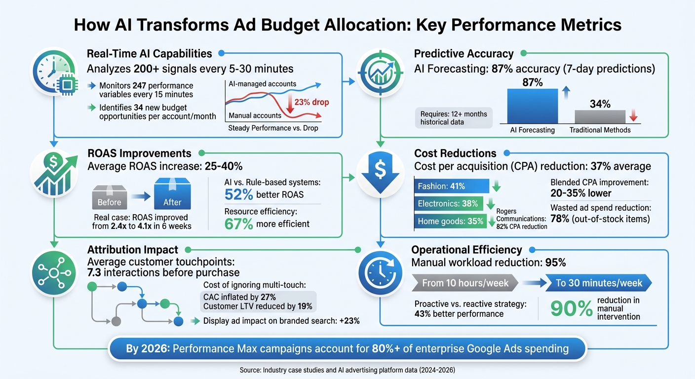 AI Ad Budget Optimization: Key Performance Metrics and ROI Improvements