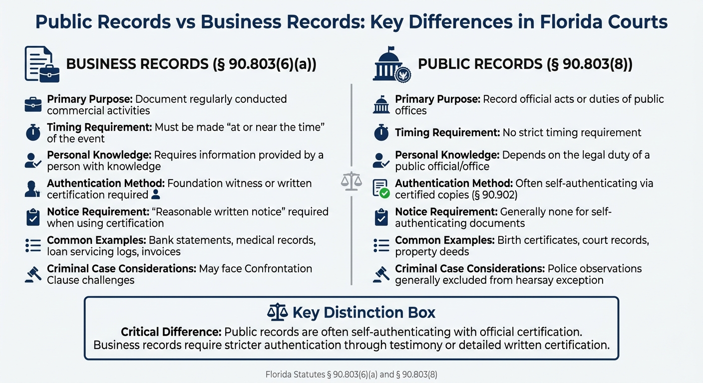 Public vs Business Records in Florida: Key Differences and Requirements