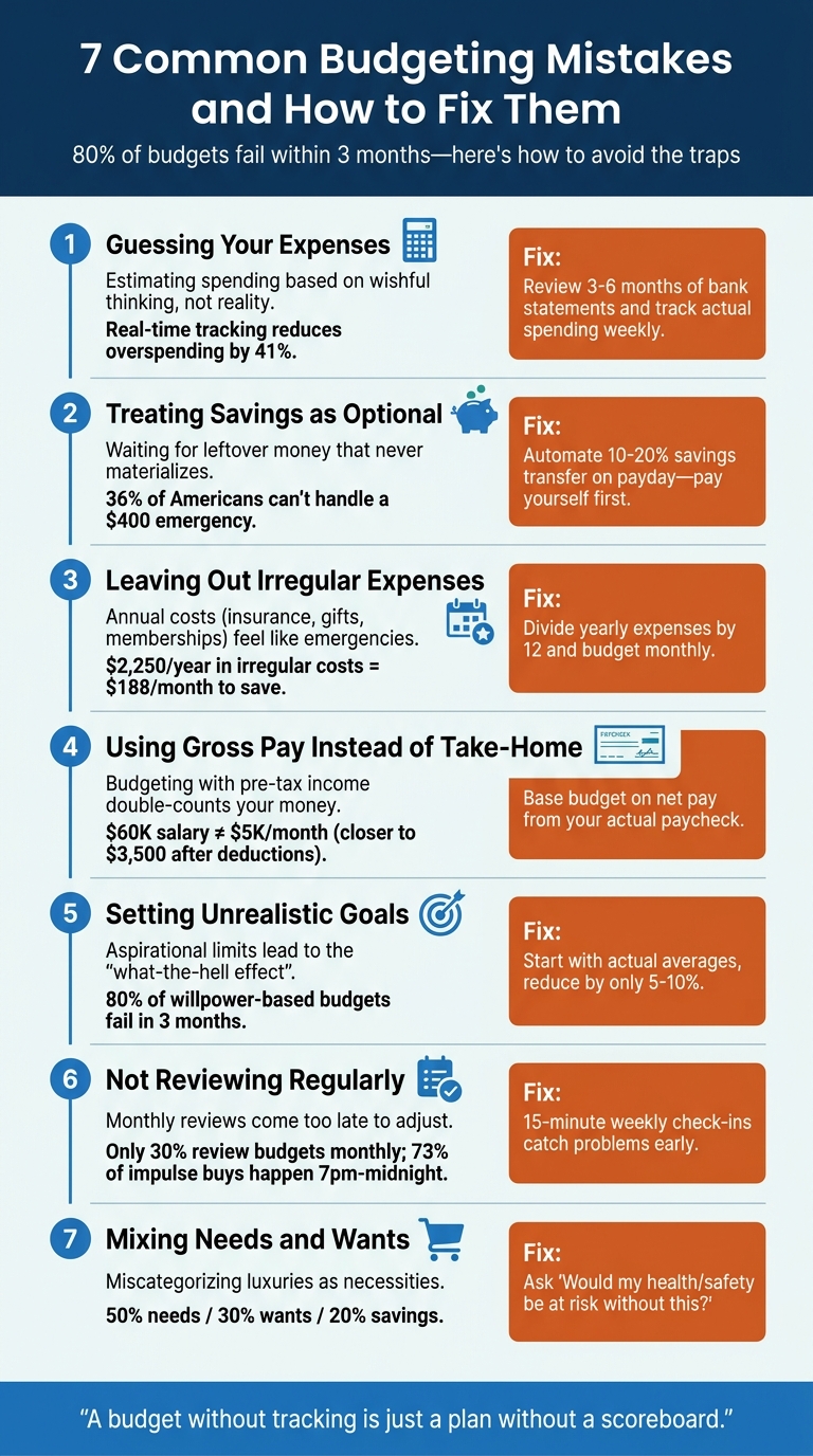 7 Common Budgeting Mistakes and How to Fix Them