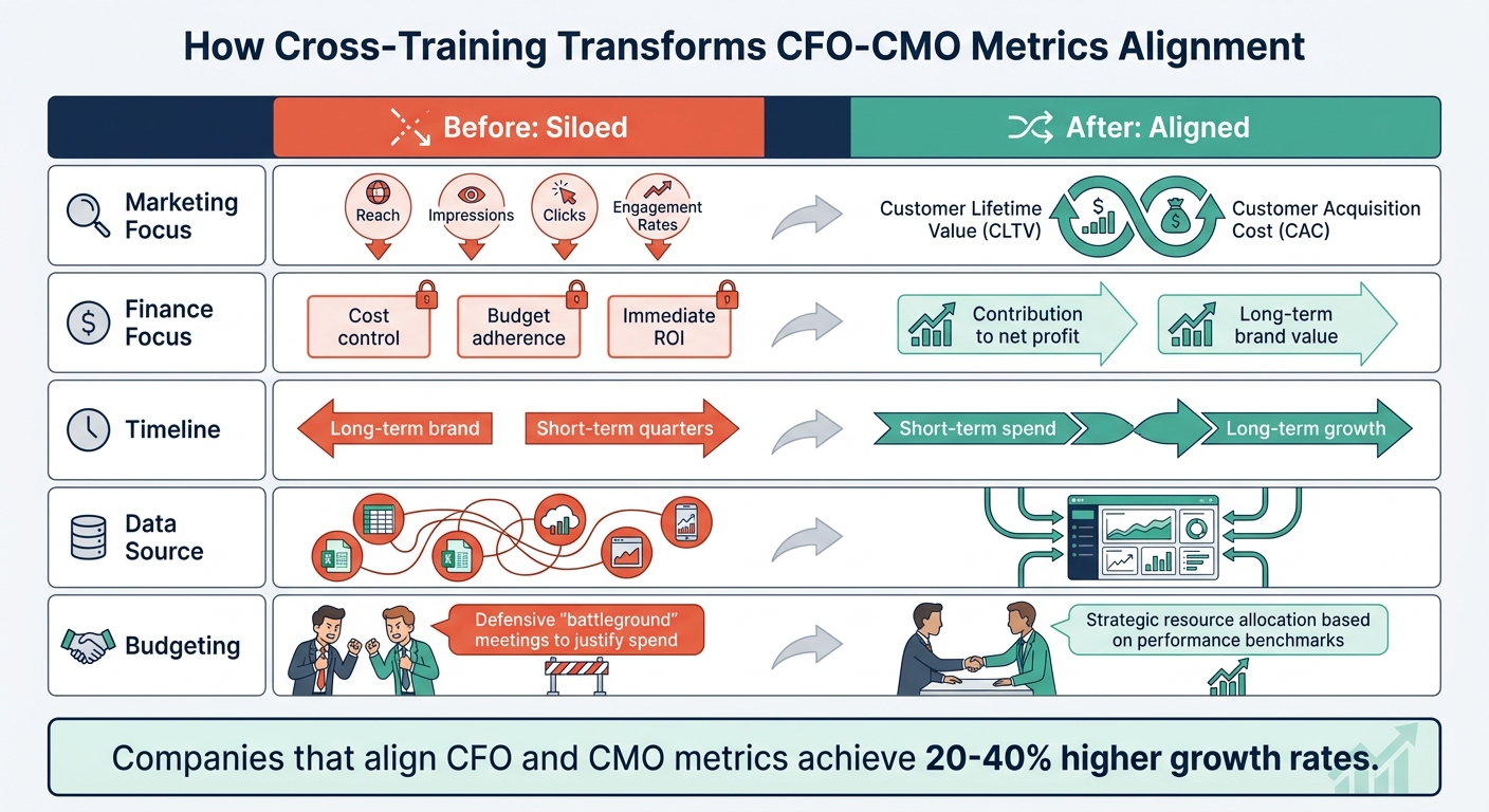 Before vs After CFO-CMO Cross-Training: Metrics Alignment Transformation