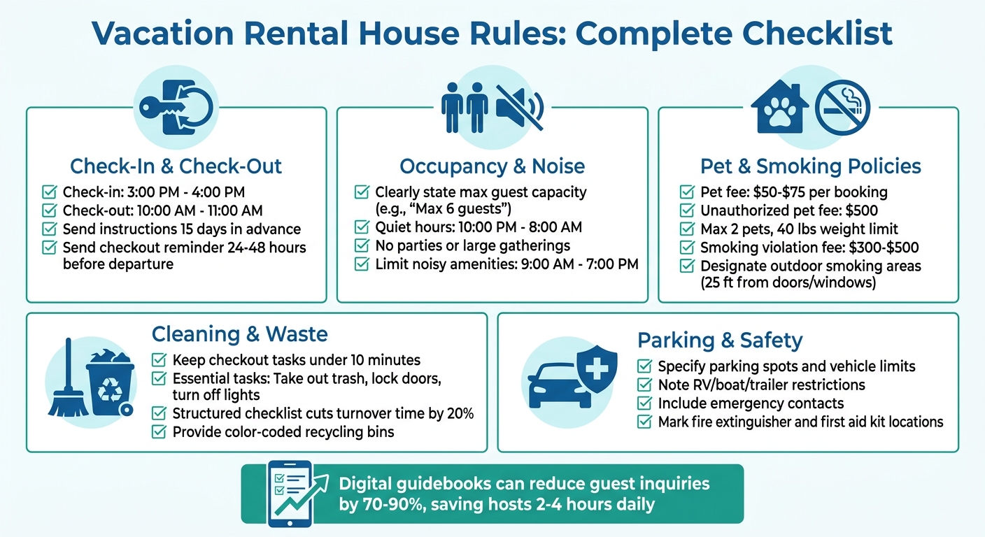 Vacation Rental House Rules Checklist for Hosts