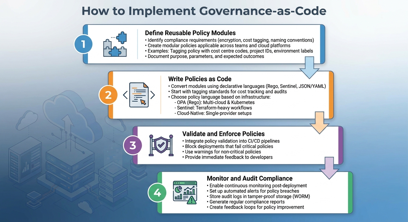 4-Step Process for Implementing Governance-as-Code in Cloud Environments