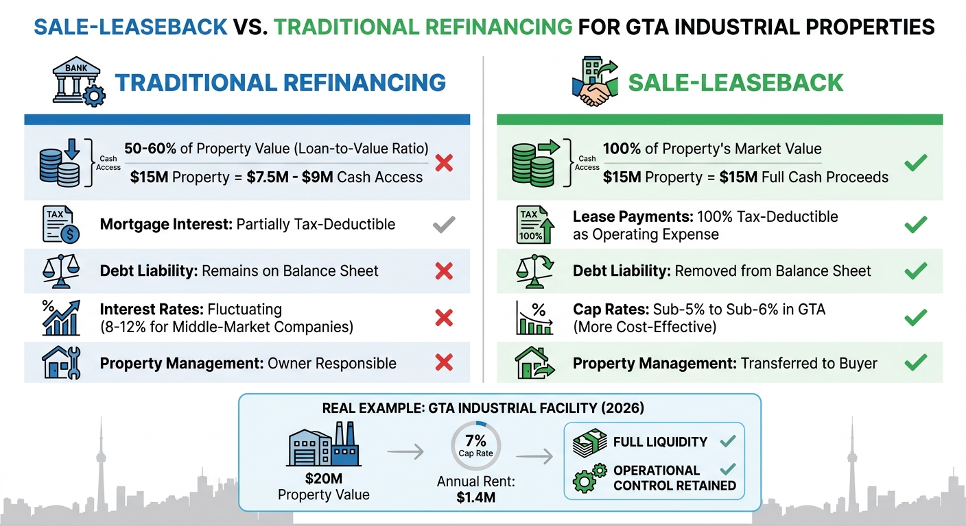 Sale-Leaseback vs Traditional Refinancing: Financial Comparison for GTA Industrial Properties