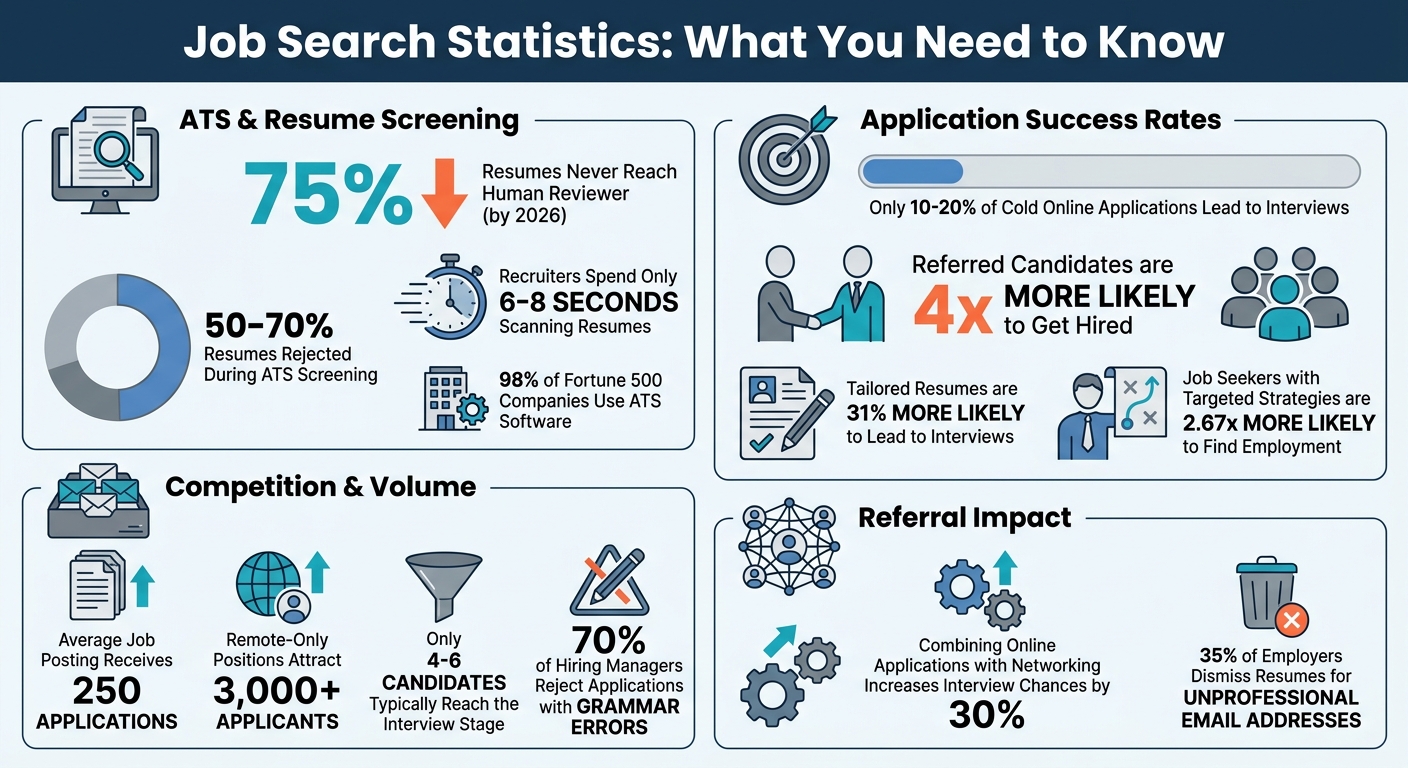 Job Search Statistics: ATS Rejection Rates and Application Success Factors