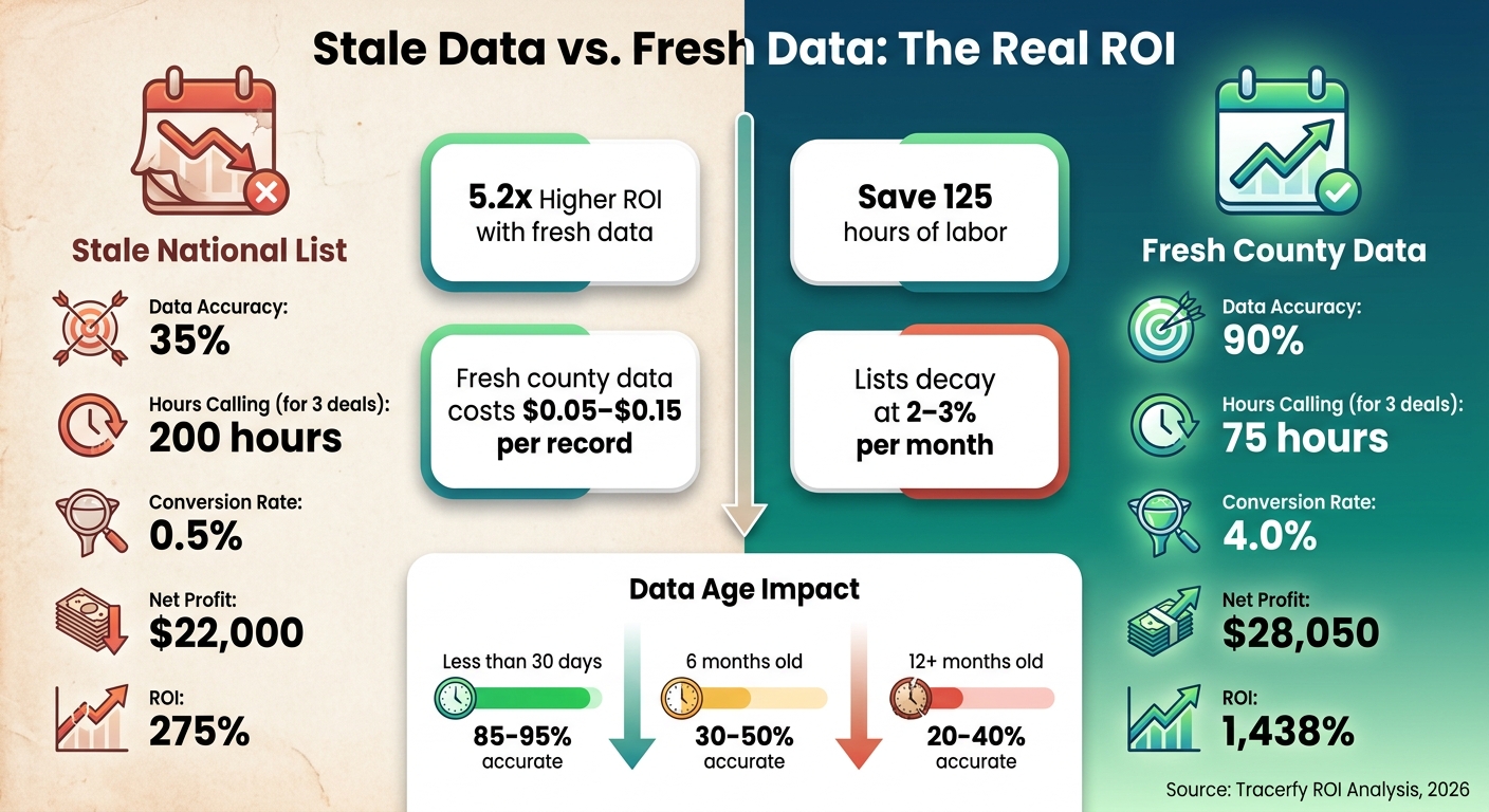 Fresh vs Stale Real Estate Data: ROI and Performance Comparison