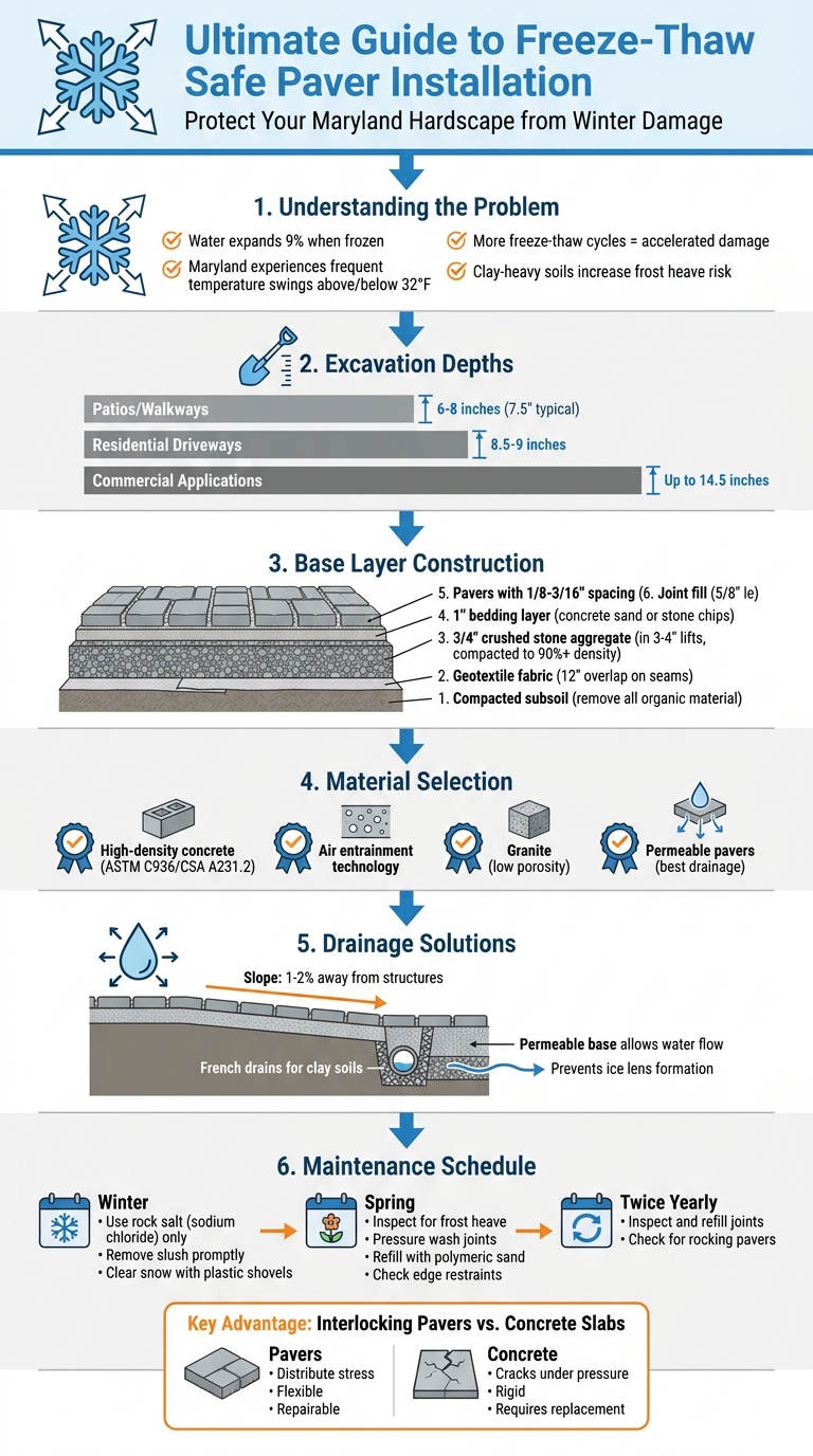 Freeze-Thaw Safe Paver Installation Guide for Maryland