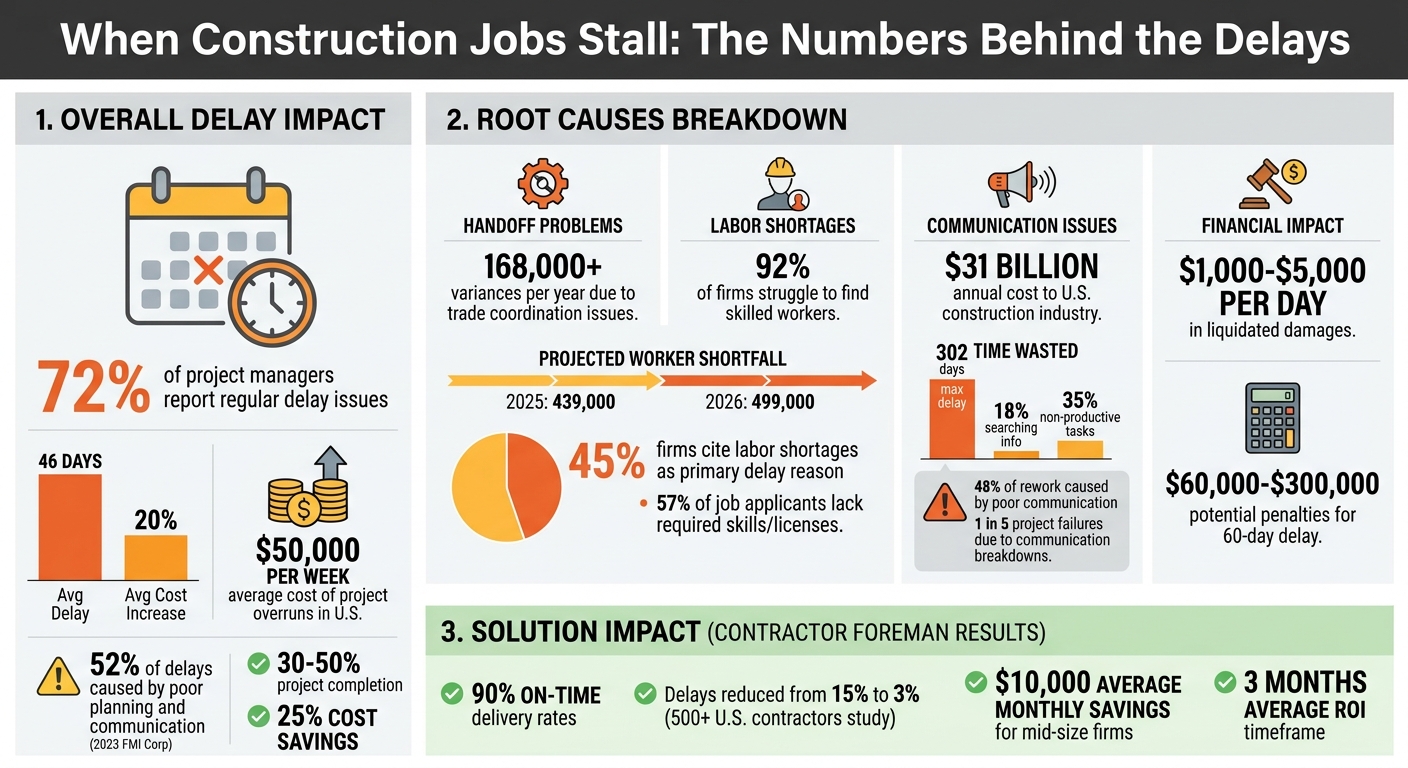 Construction Project Delays: Key Statistics and Impact on U.S. Construction Industry