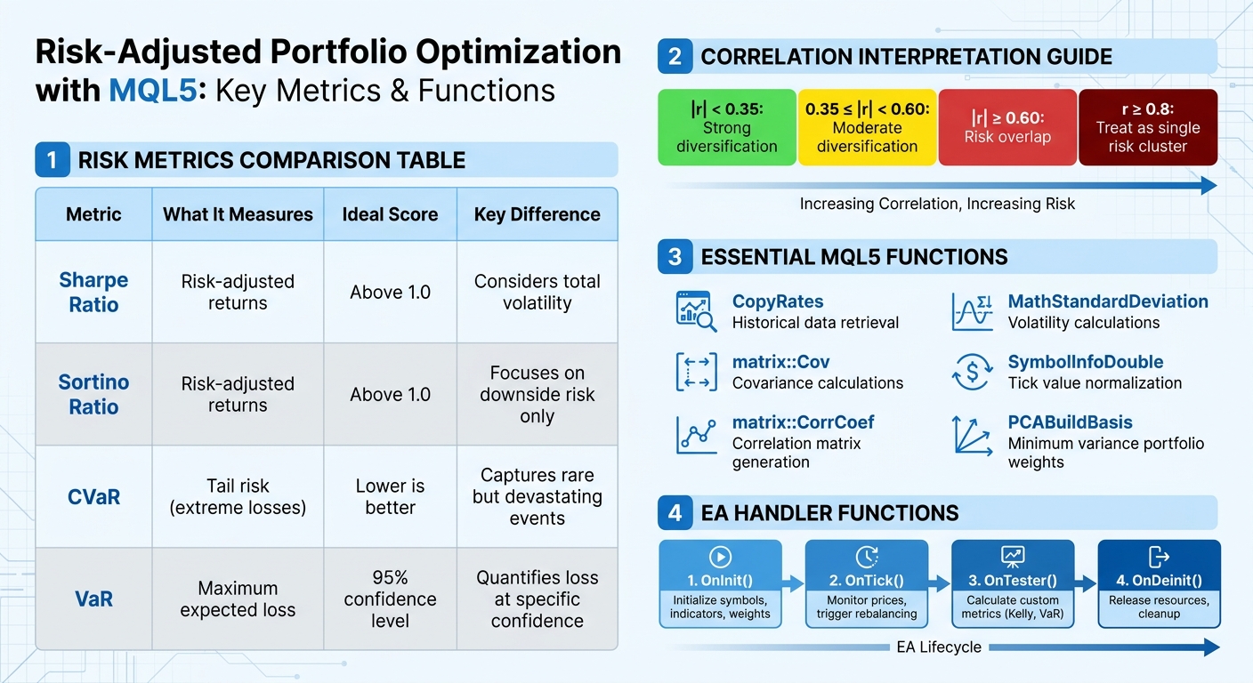 Key Risk Metrics and MQL5 Functions for Portfolio Optimization