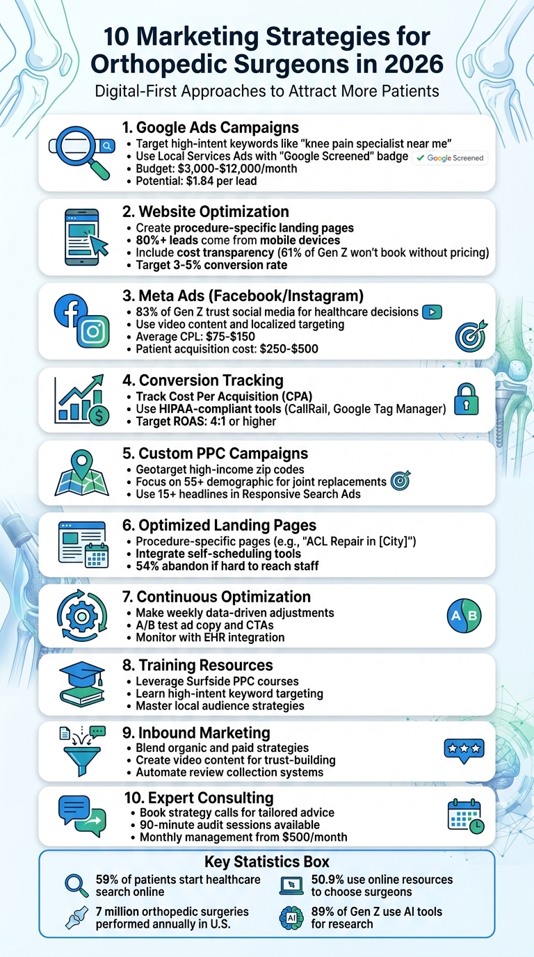 10 Marketing Strategies for Orthopedic Surgeons in 2026