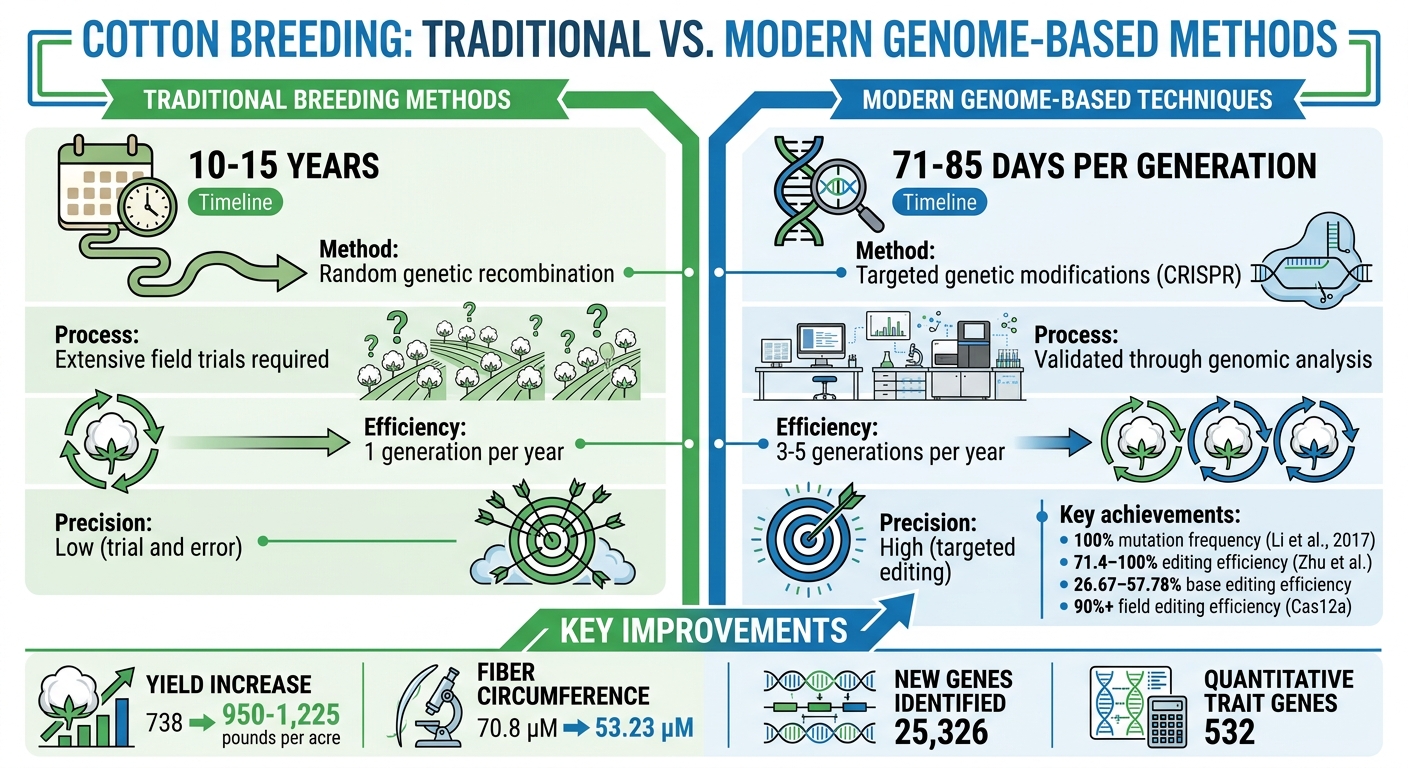 Traditional vs Modern Cotton Breeding: Timeline and Efficiency Comparison