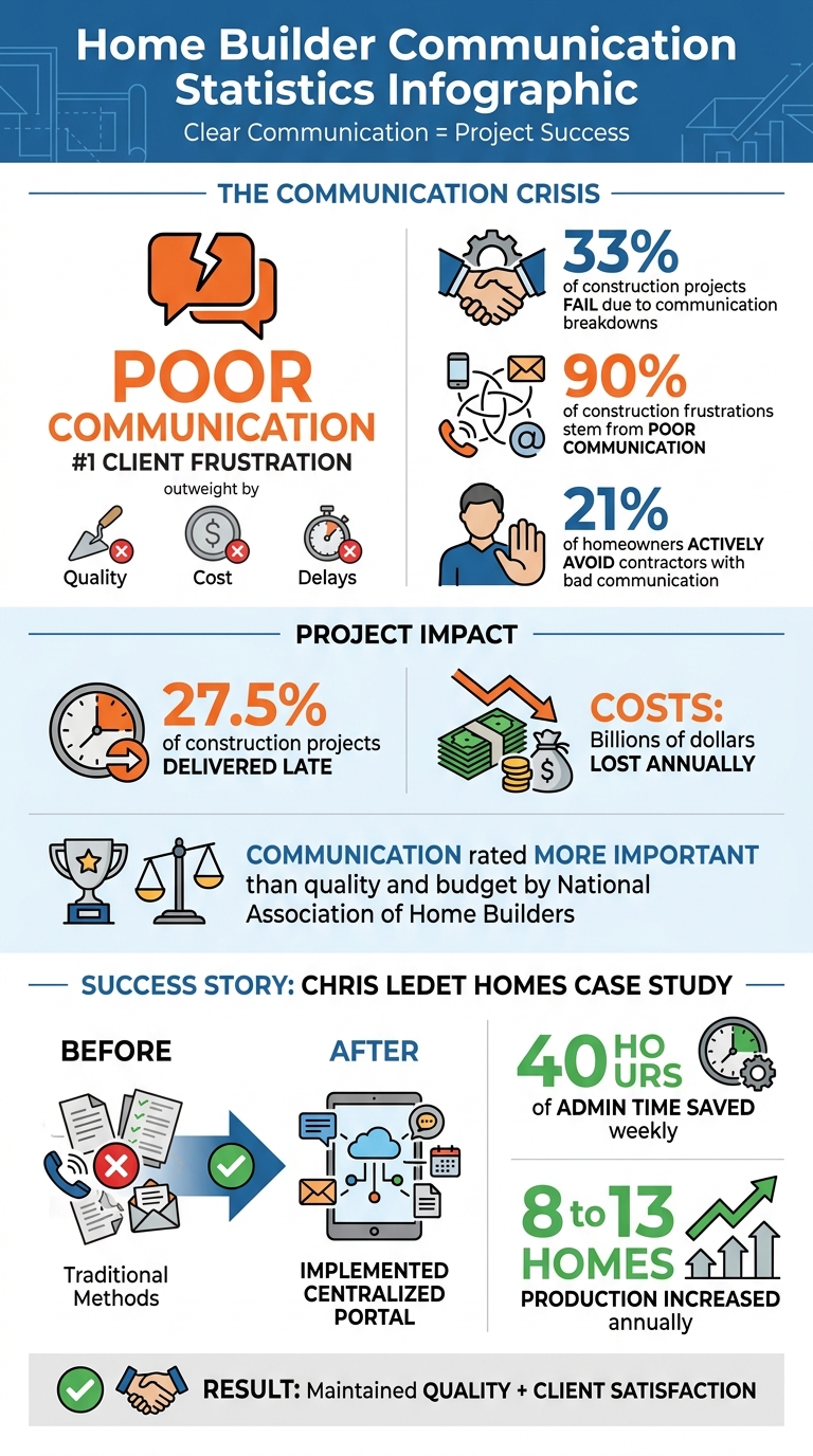 Home Builder Communication Statistics and Impact on Project Success