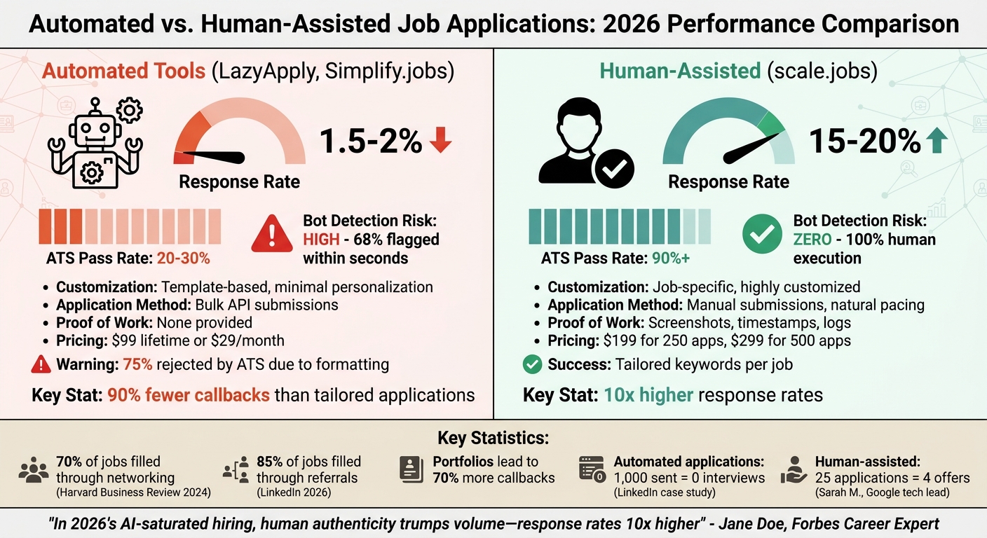 Automated vs Human-Assisted Job Application Tools Comparison 2026