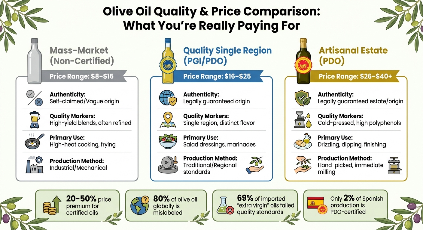 Certified vs Non-Certified Olive Oil: Price and Quality Comparison Guide