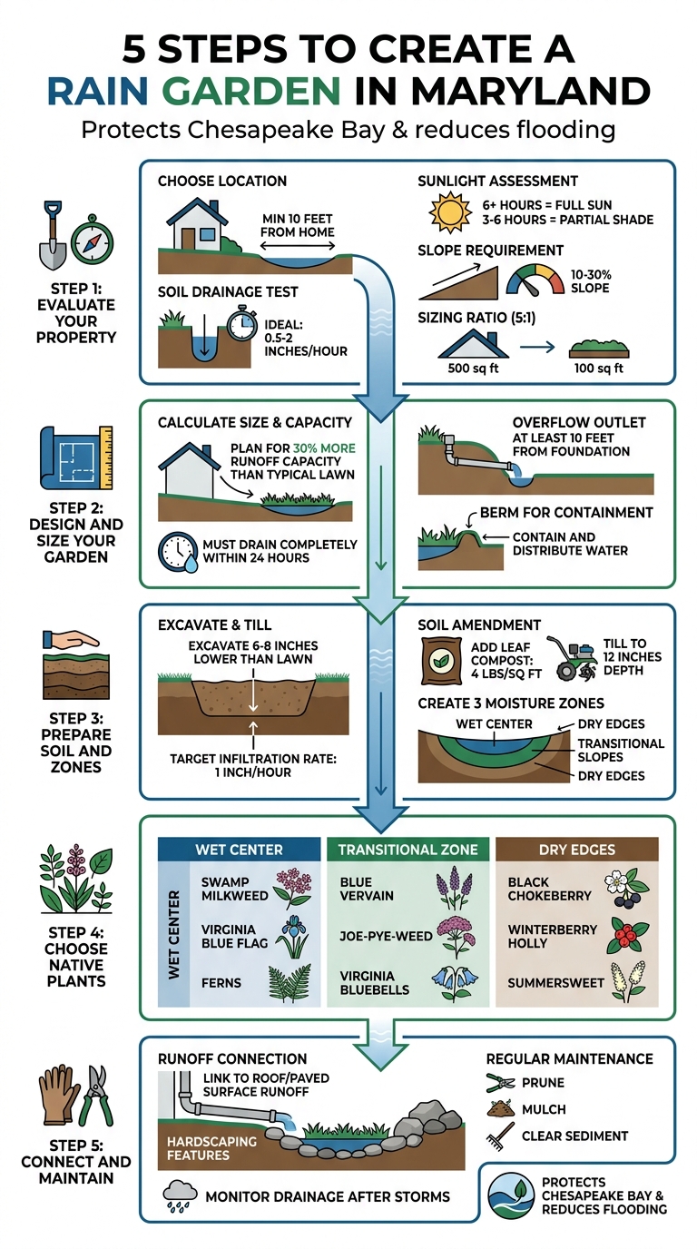 5-Step Guide to Creating a Rain Garden in Maryland