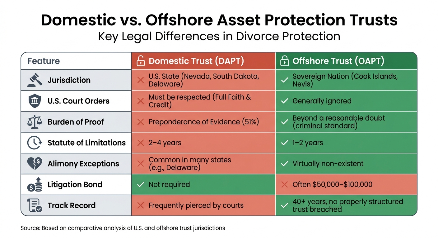 Domestic vs Offshore Asset Protection: Key Differences in Divorce Cases