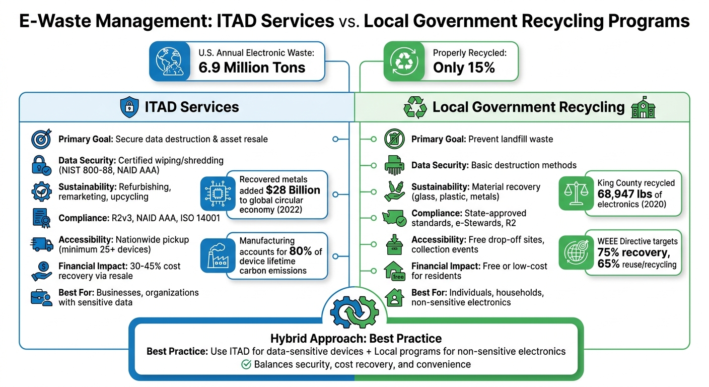 ITAD Services vs Local Government Recycling Programs Comparison