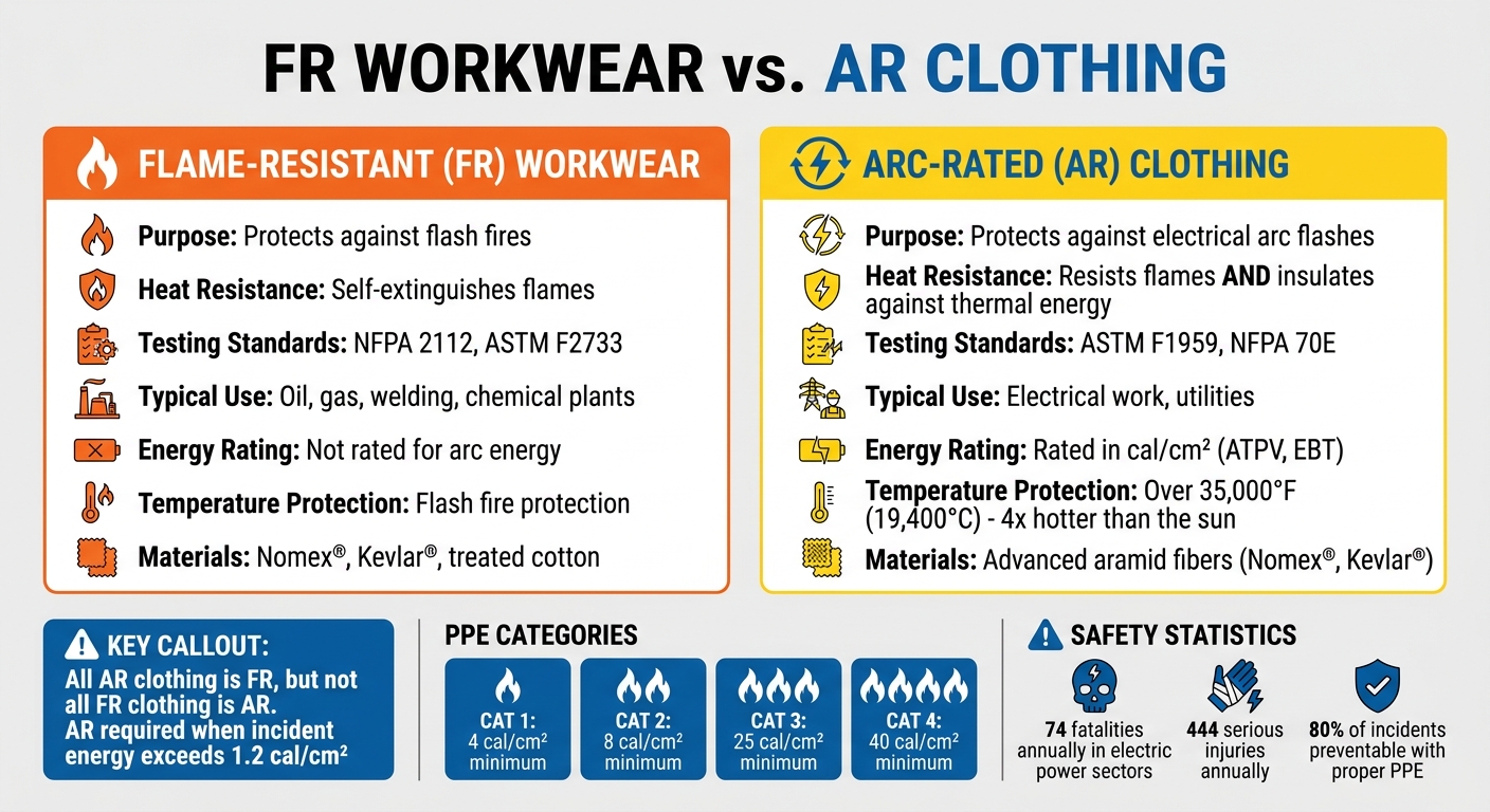 FR vs AR Clothing: Key Differences and Protection Levels