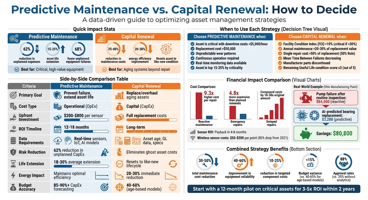 Maintenance prédictive ou renouvellement du capital : Différences clés et critères de décision