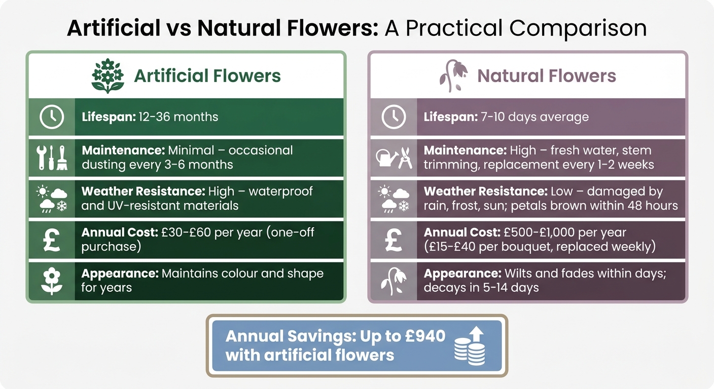 Artificial vs Natural Flowers for Graves: Cost and Durability Comparison