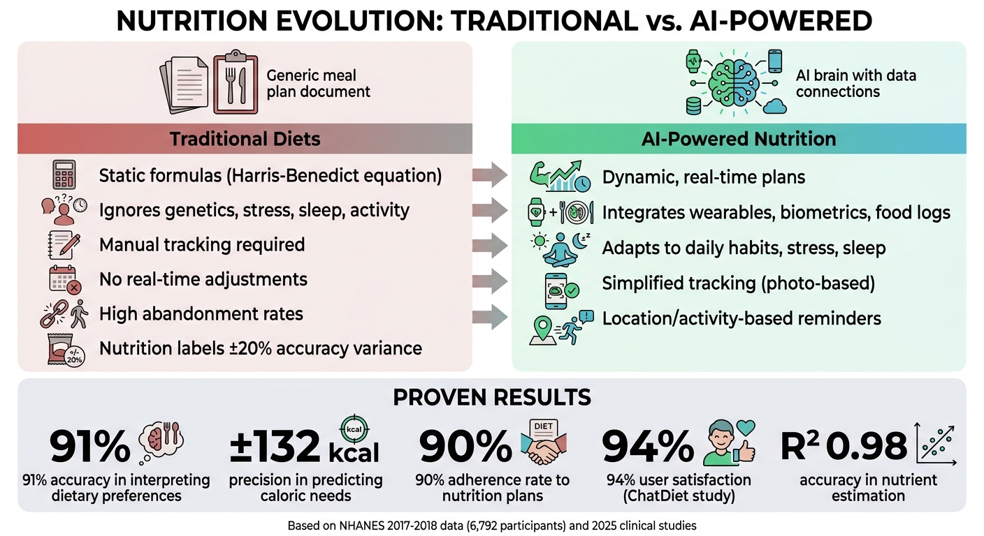 Traditional Diets vs AI-Powered Nutrition: Key Differences and Results