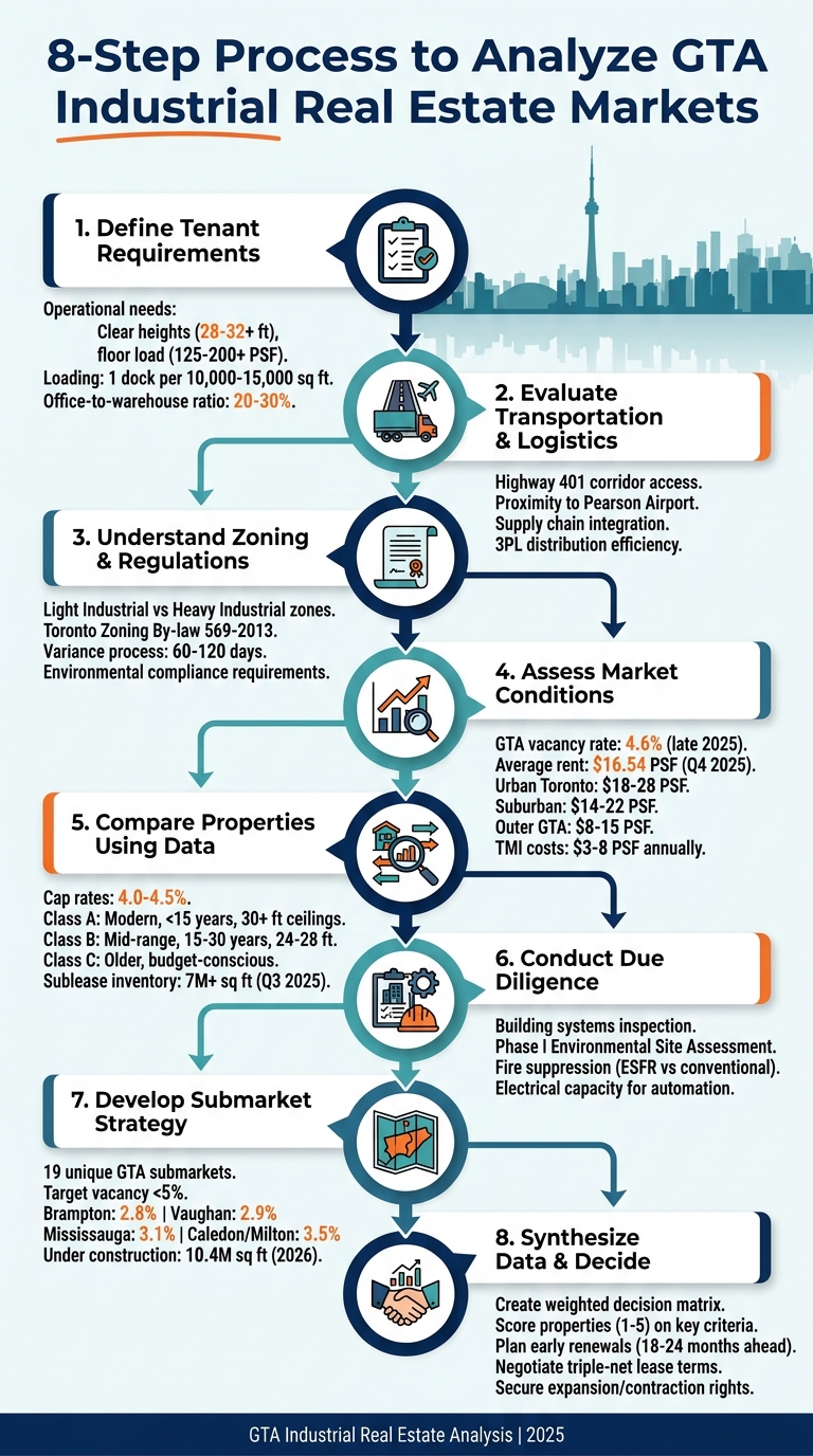 8-Step Process for Analyzing GTA Industrial Real Estate Markets
