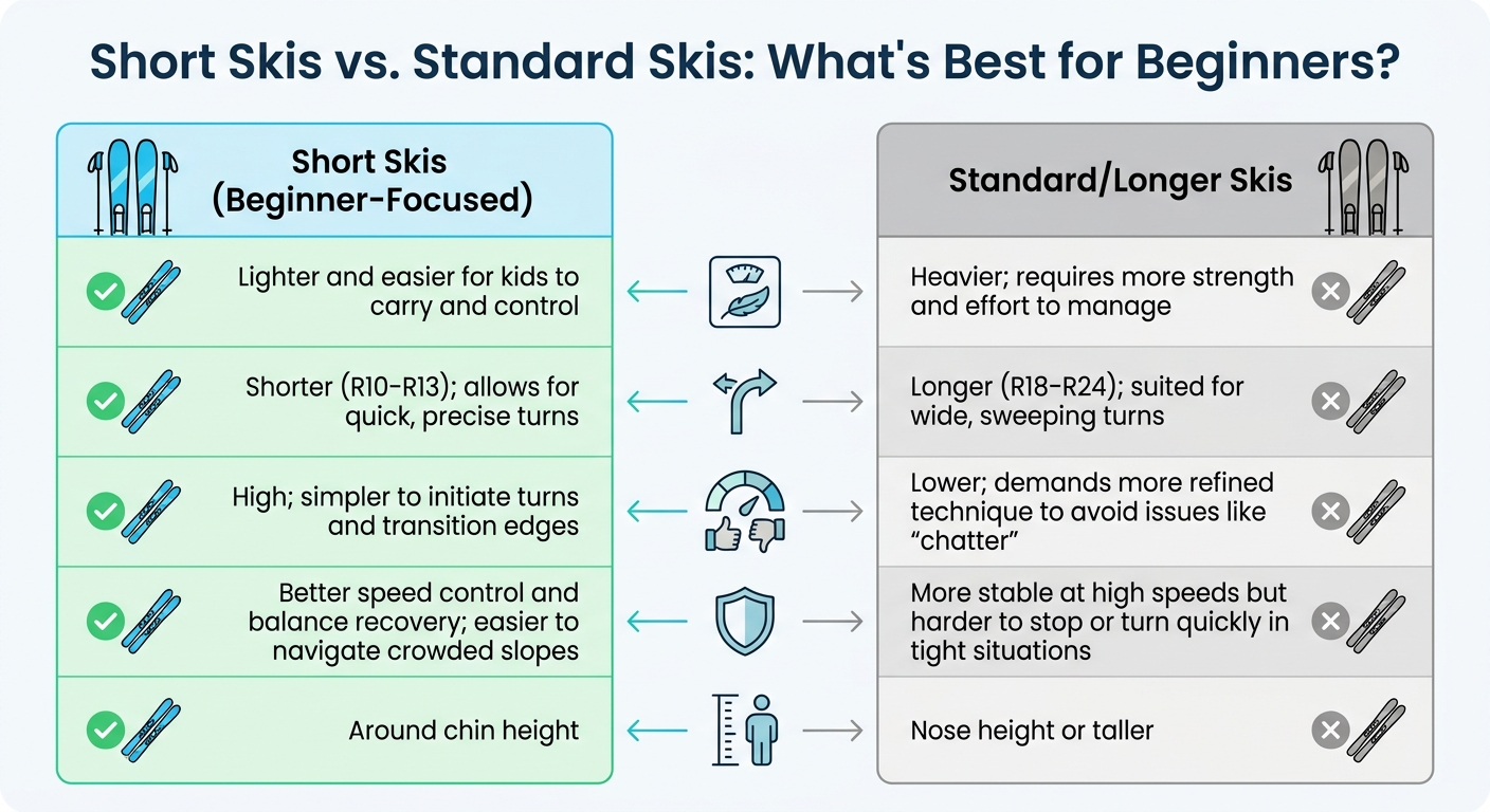 Short Skis vs Standard Skis Comparison for Kids