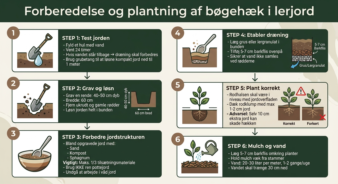 Trin-for-trin guide til plantning af bøgehæk i lerjord