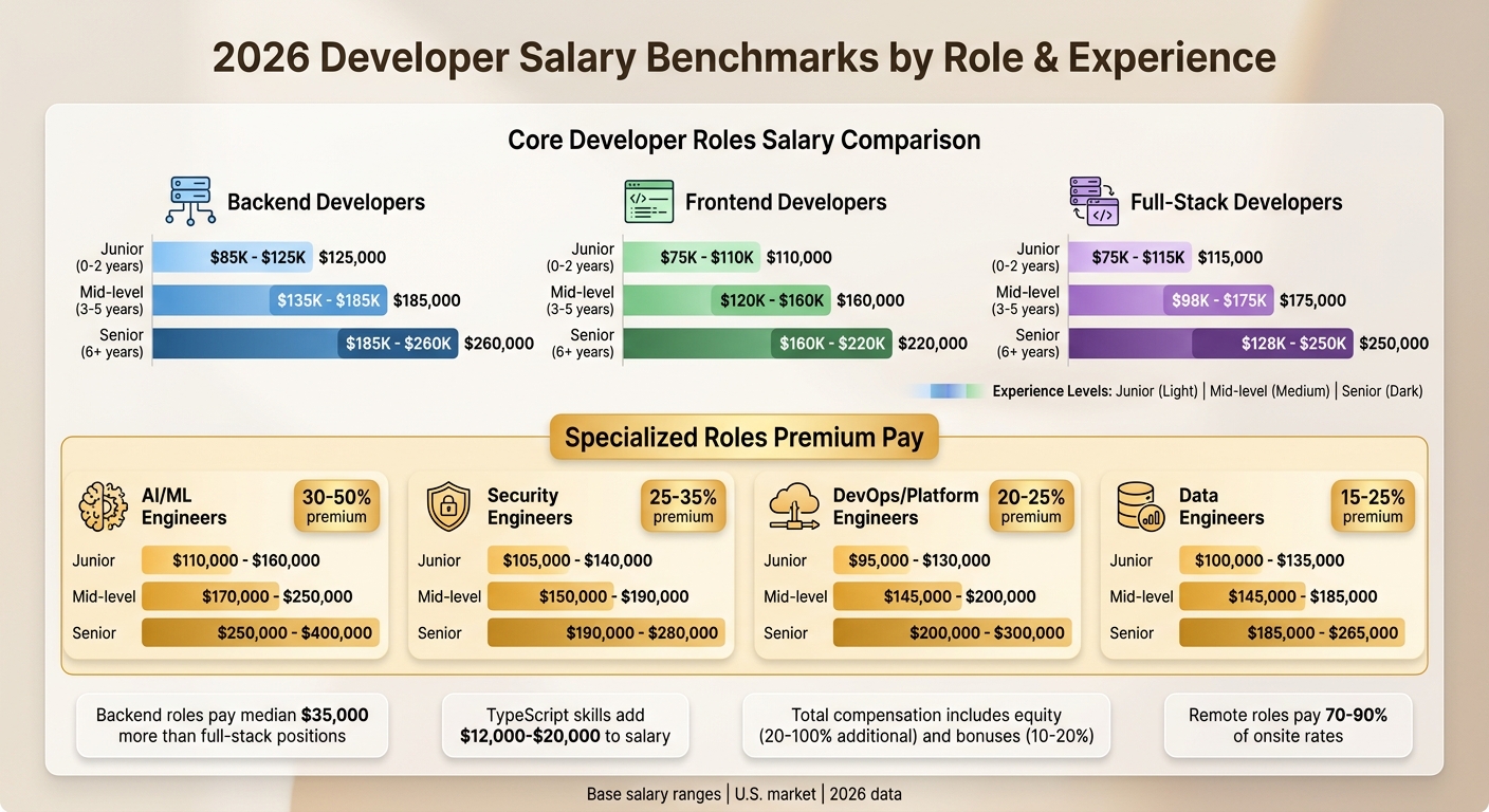 2026 Developer Salary Ranges by Role and Experience Level