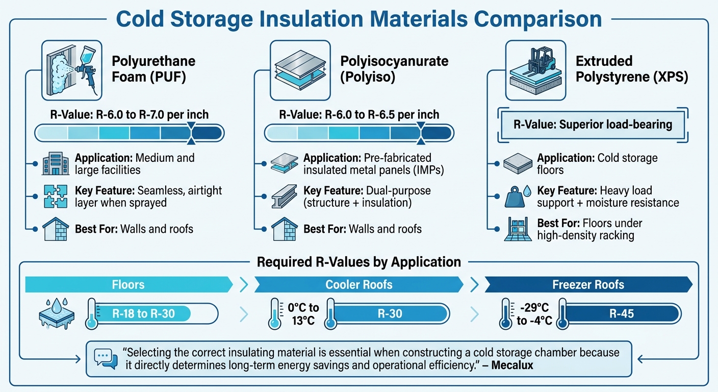 Cold Storage Insulation Materials: R-Values and Applications Comparison