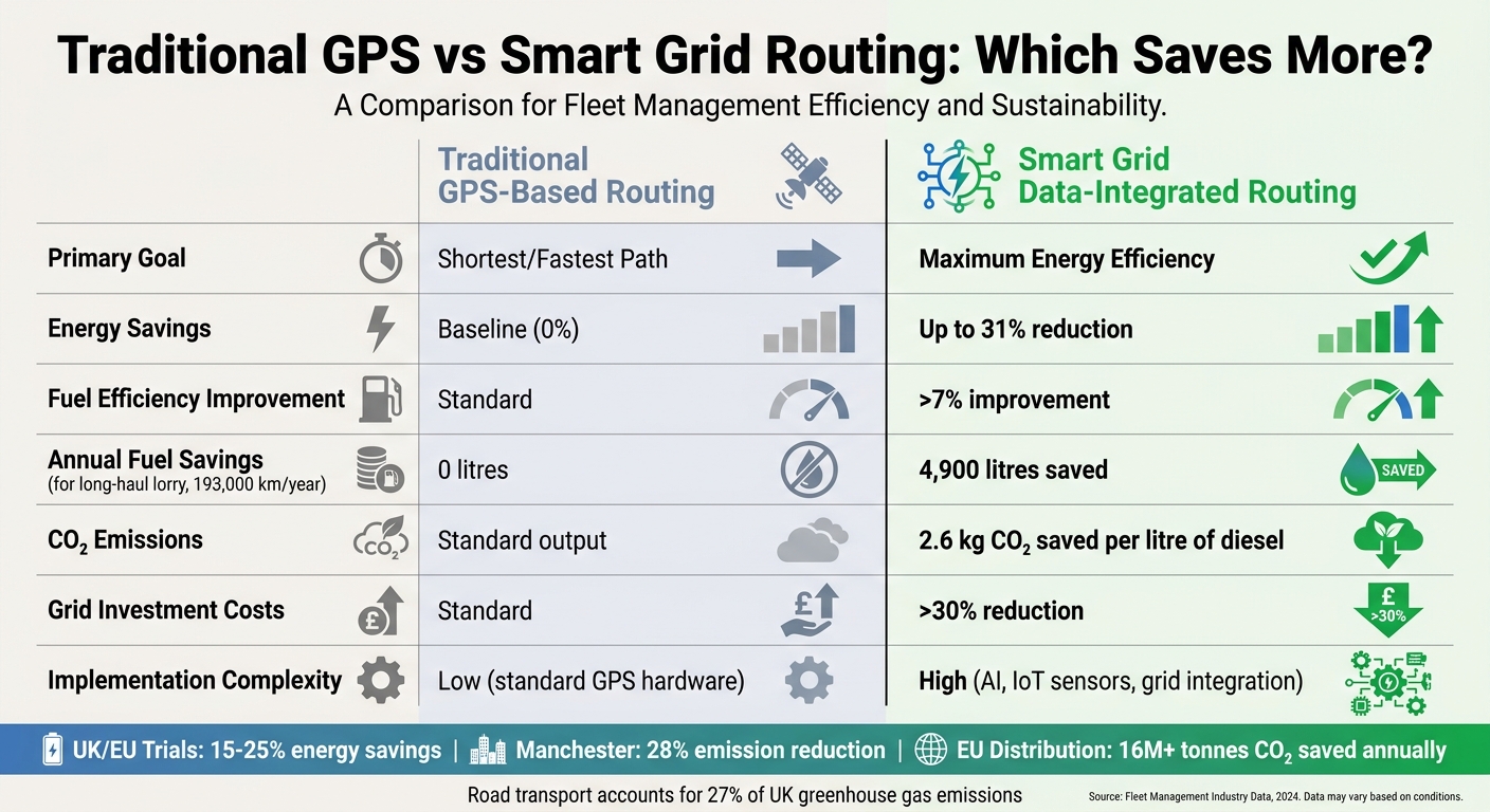 Traditional GPS vs Smart Grid Routing: Energy Efficiency Comparison