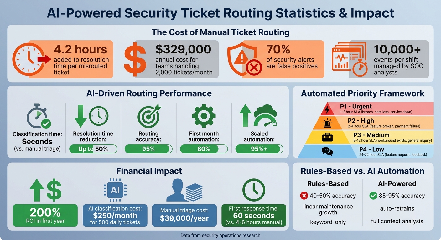 AI-Powered Security Ticket Routing: Key Statistics and ROI Impact
