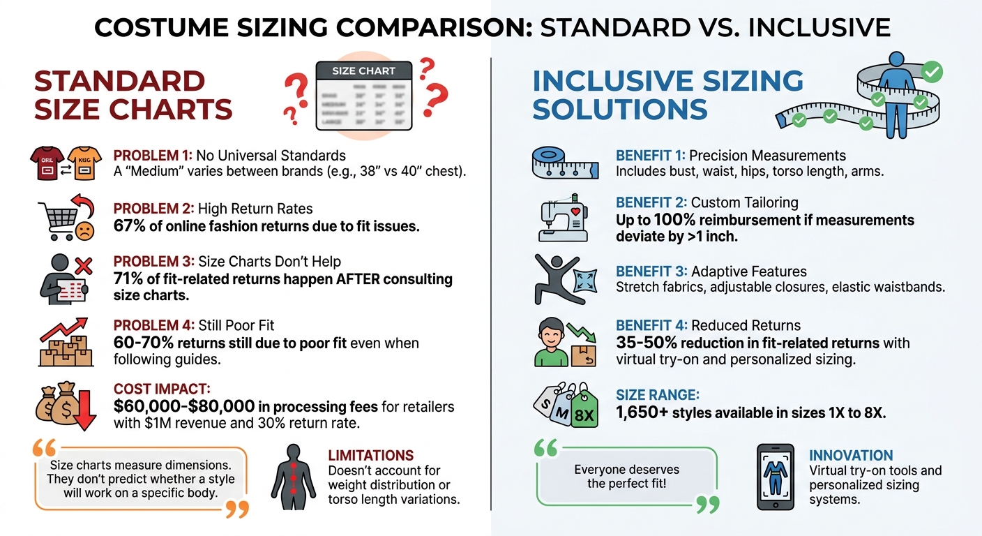 Standard Sizing vs Inclusive Sizing in Costumes: Key Differences and Benefits
