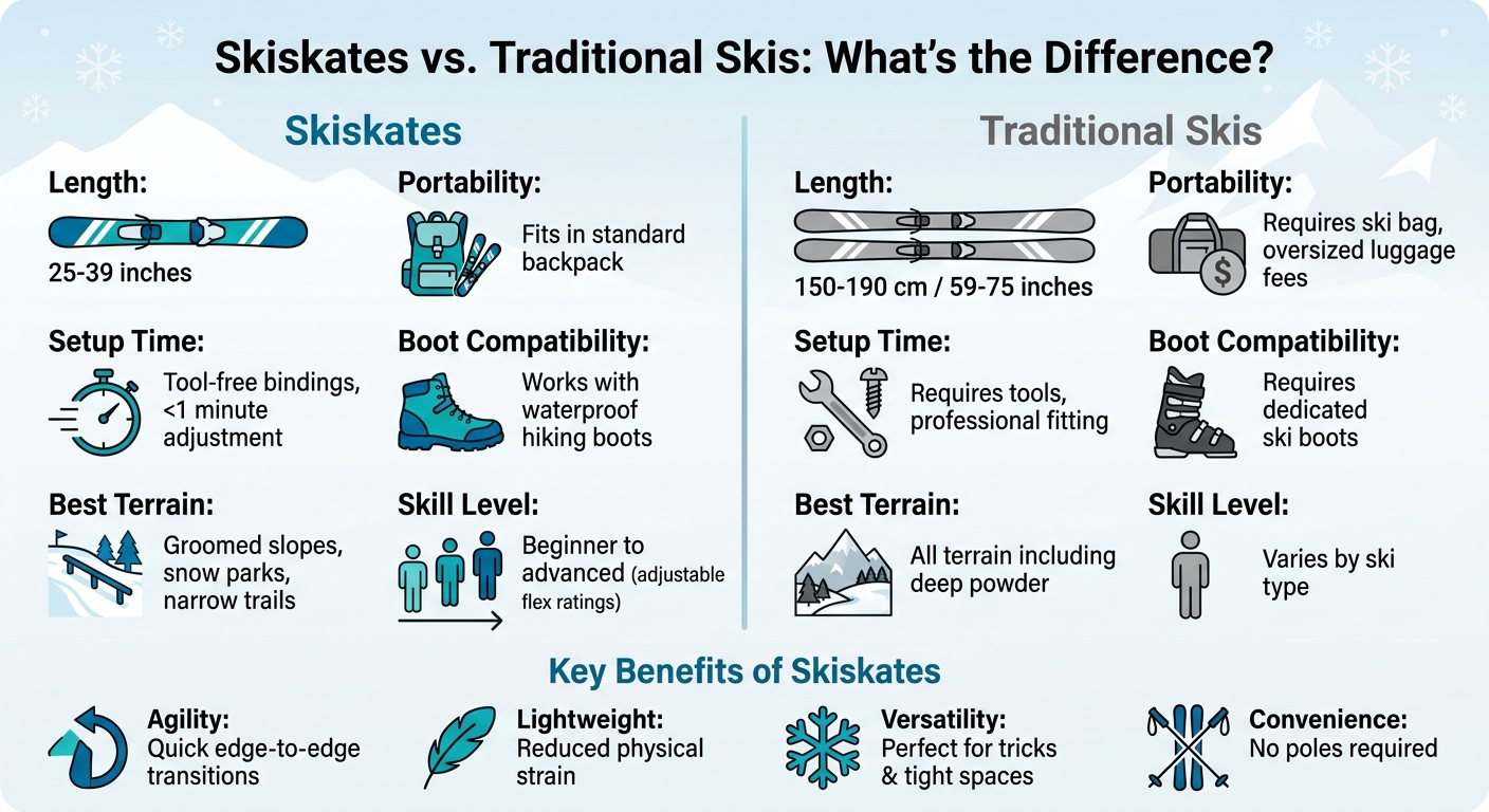 Skiskates vs Traditional Skis: Key Differences and Benefits Comparison