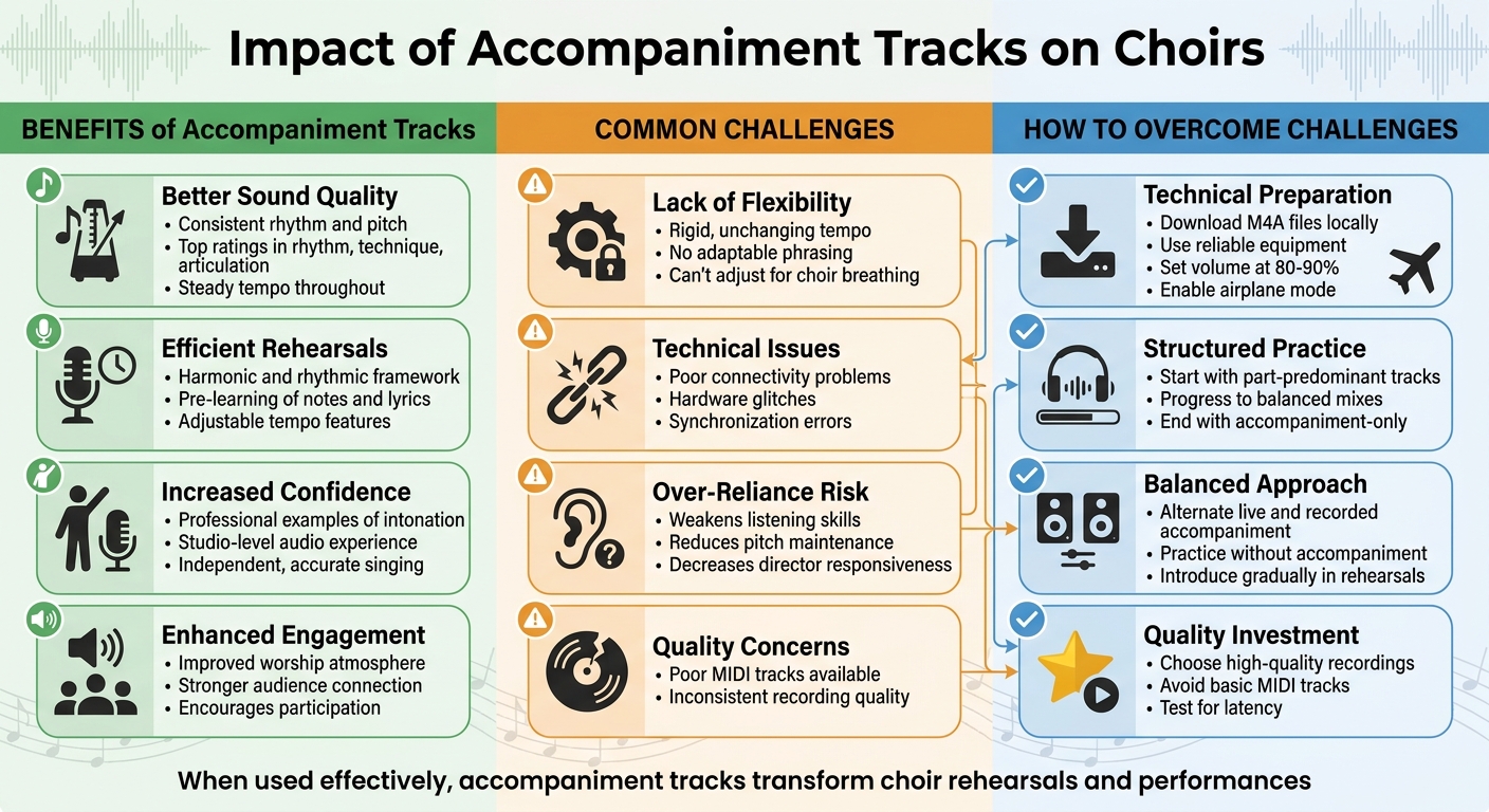 Benefits, Challenges, and Solutions for Using Choir Accompaniment Tracks