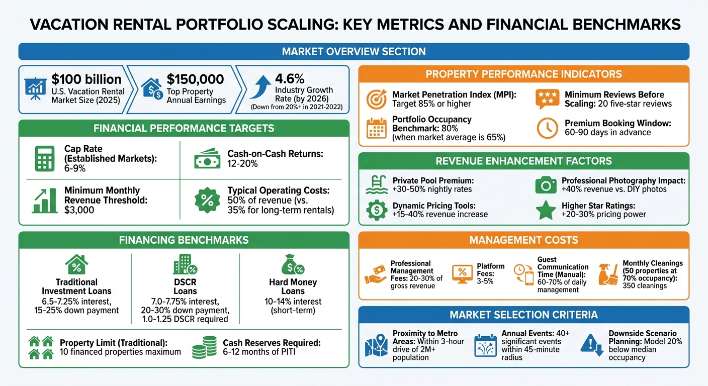 Vacation Rental Portfolio Scaling: Key Metrics and Benchmarks for Success
