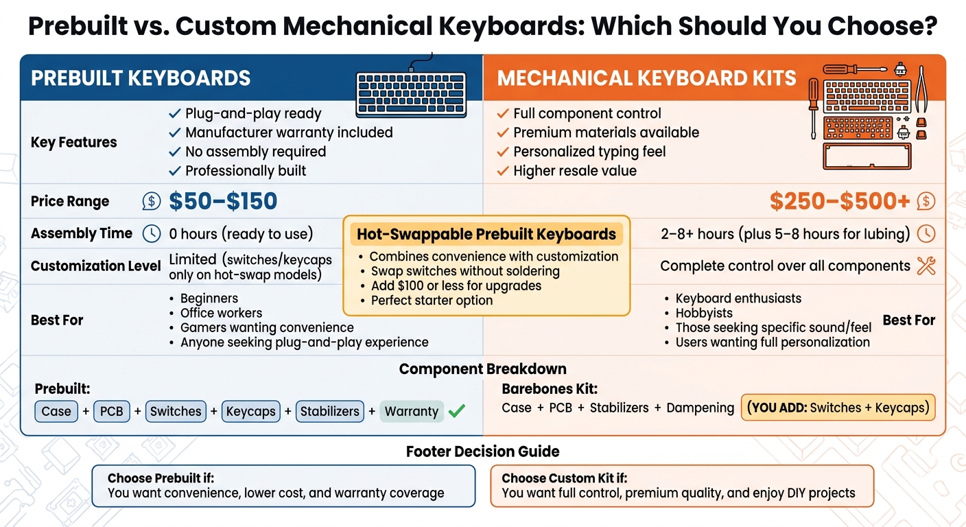 Prebuilt vs Custom Mechanical Keyboards Comparison Guide