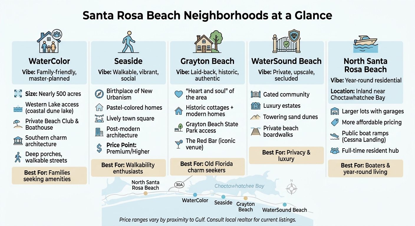 Santa Rosa Beach Neighborhoods Comparison Guide