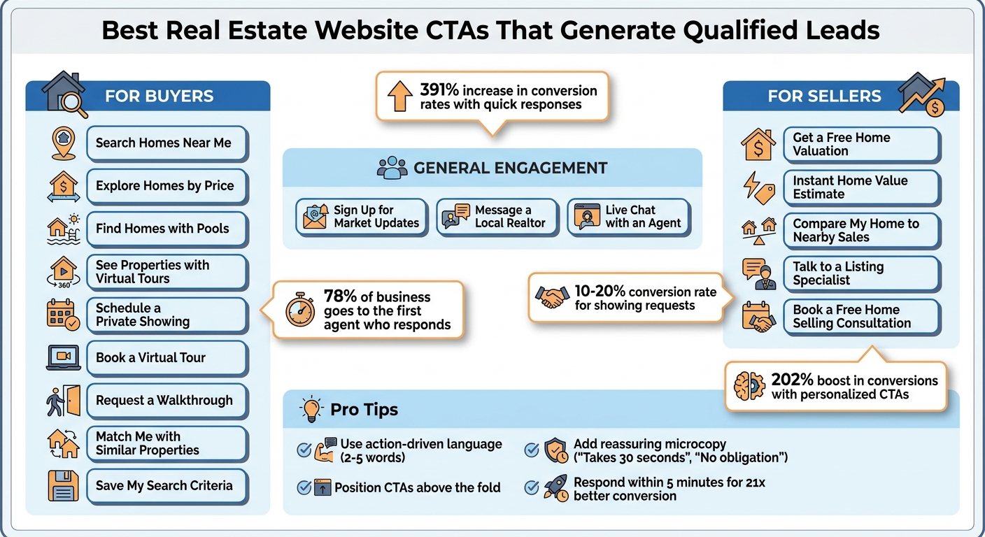 Best Real Estate Website CTAs for Buyers vs Sellers