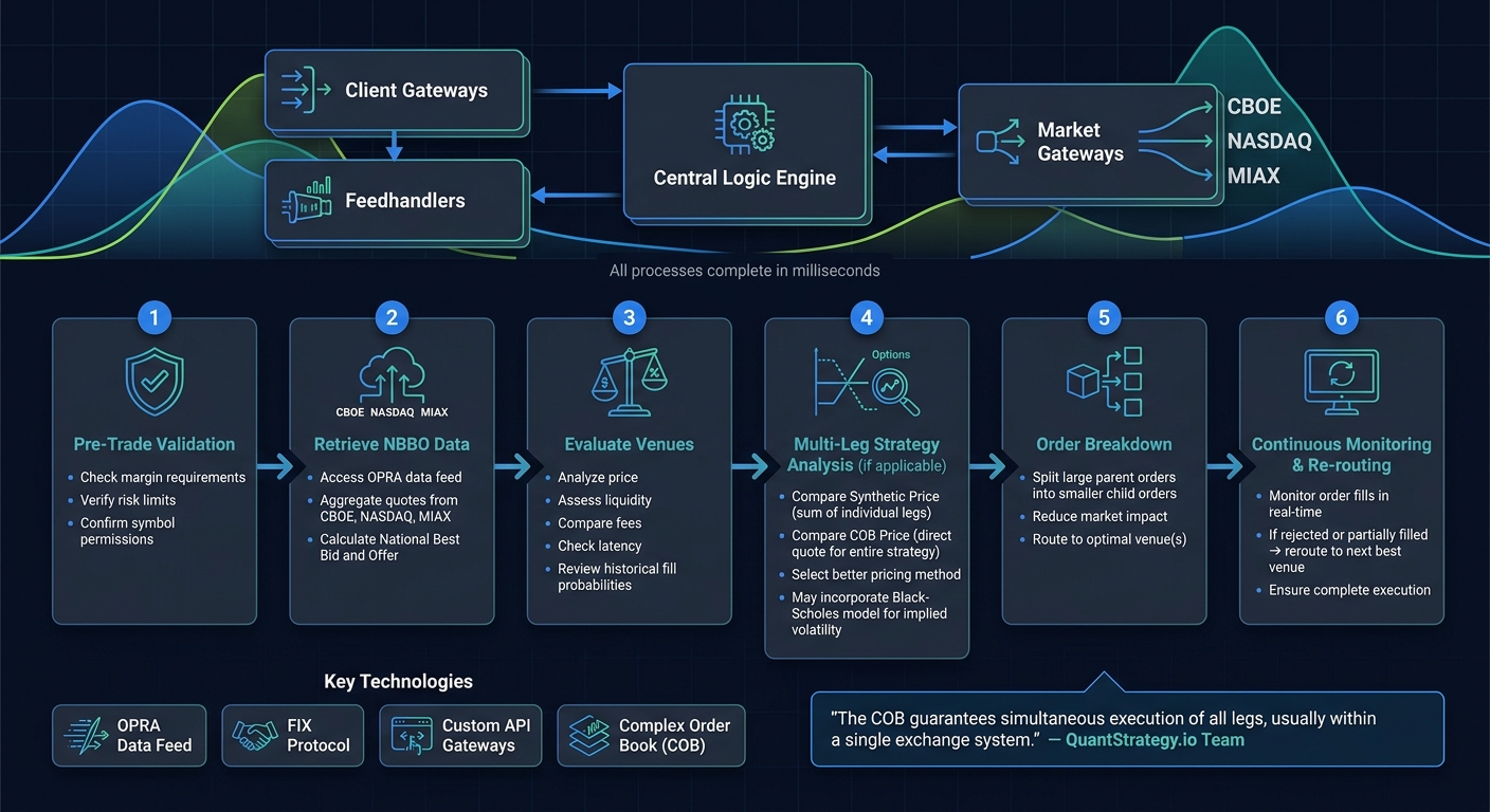 Smart Order Routing Process Flow for Options Trading