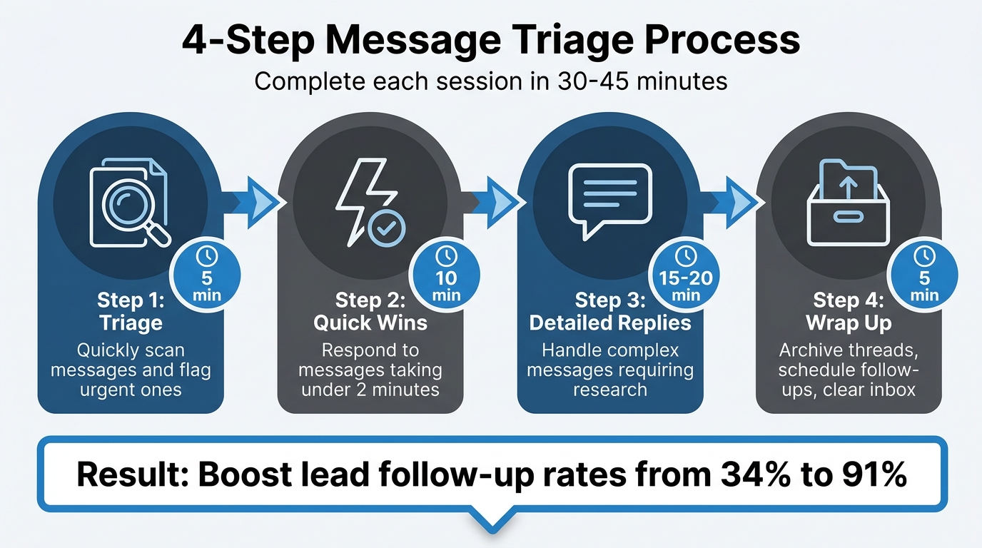 4-Step LinkedIn Message Triage Process for Managing 50+ Daily Messages