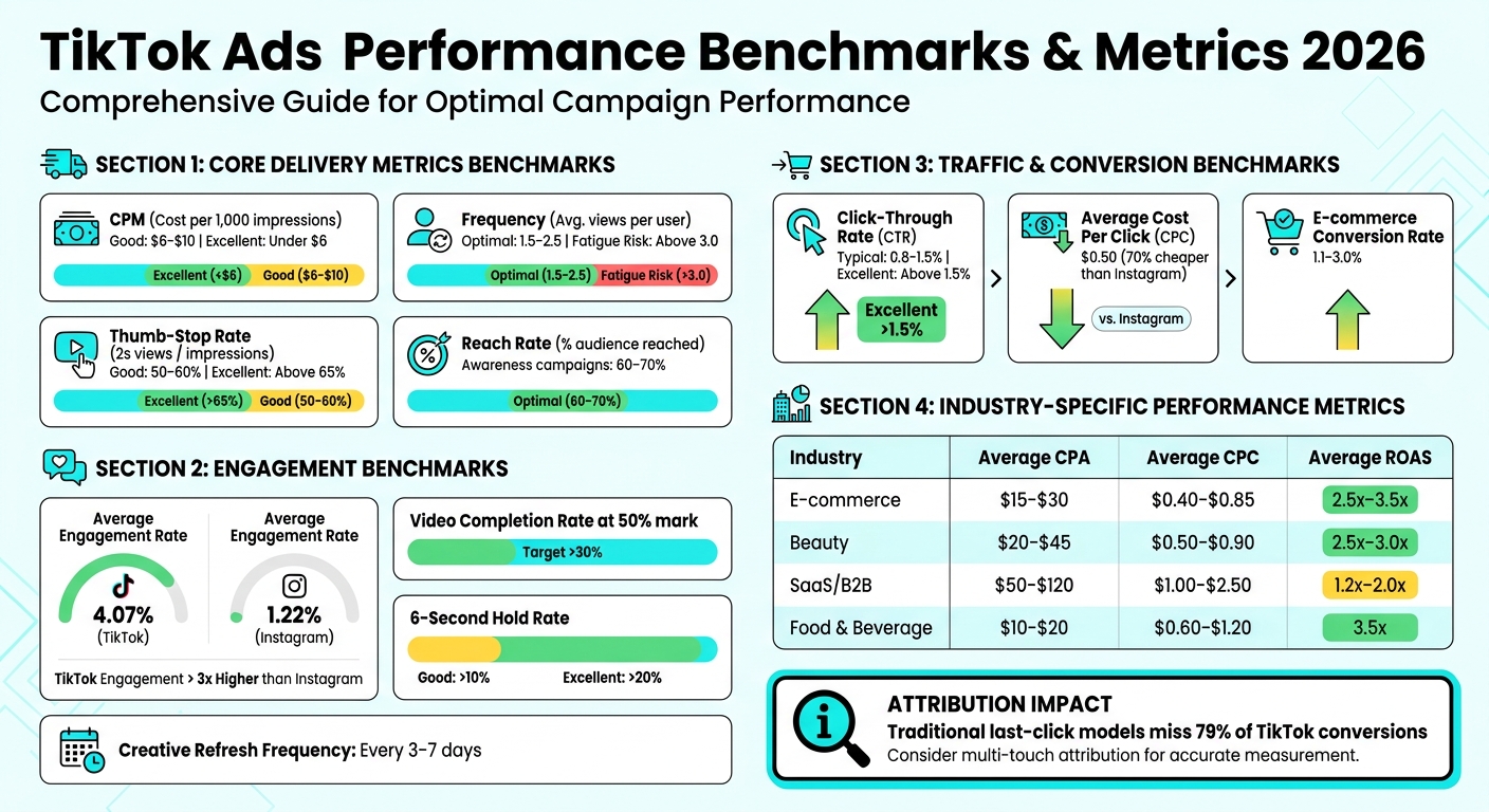 TikTok Ads Performance Benchmarks 2026: Key Metrics by Industry