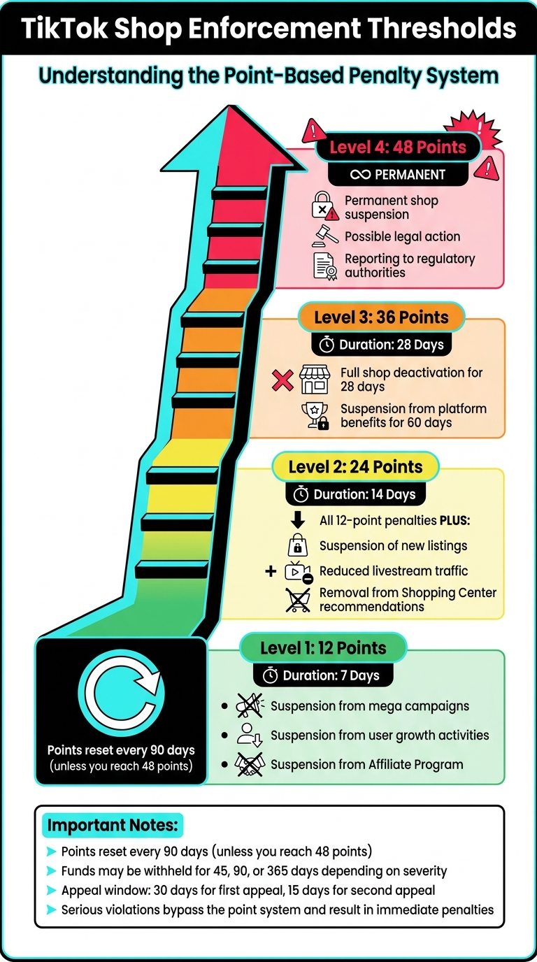 TikTok Shop Point-Based Penalty System and Enforcement Actions