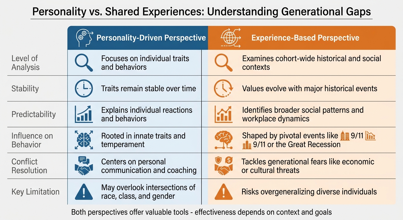 Personality vs Shared Experiences: Two Approaches to Understanding Generational Gaps