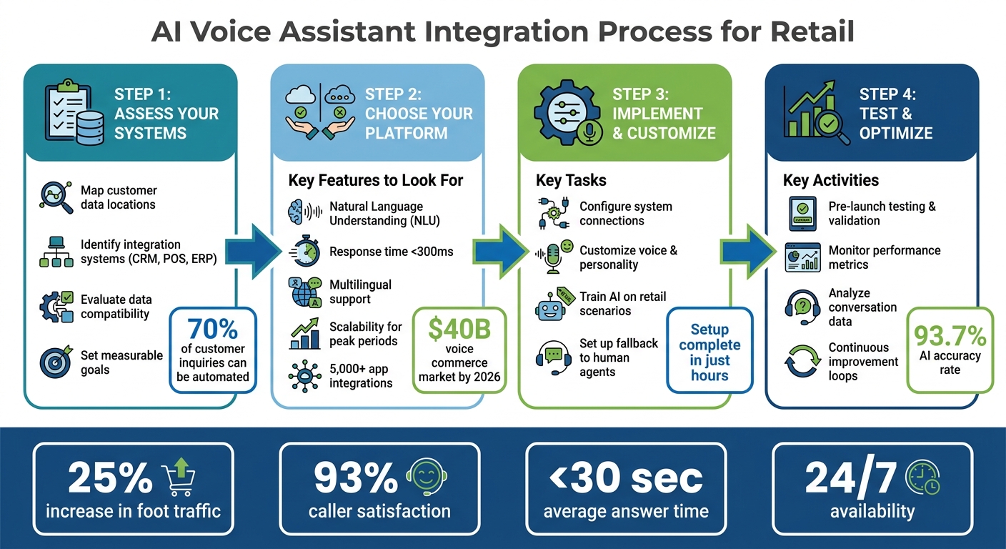 AI Voice Assistant Integration Process for Retail: 4-Step Implementation Guide