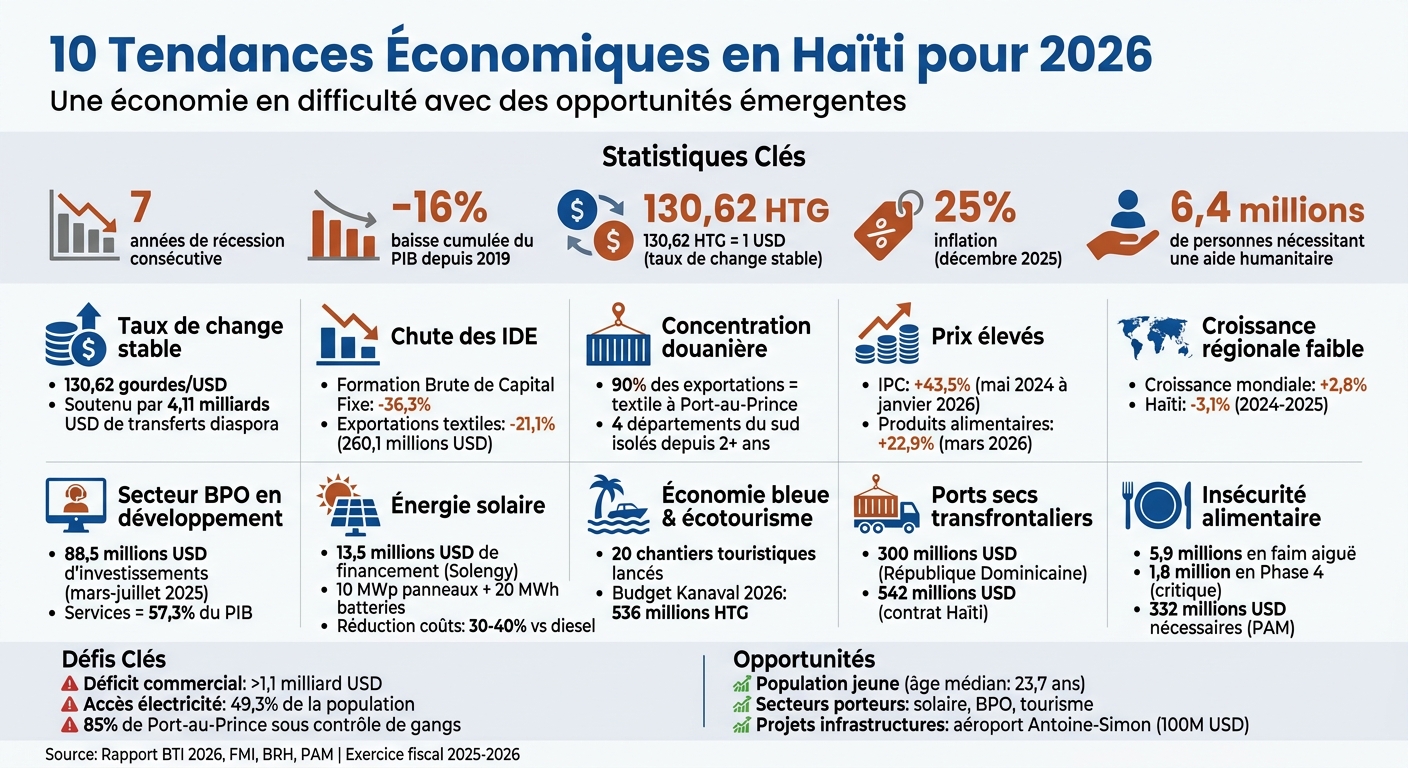 10 tendances économiques clés en Haïti pour 2026 : chiffres et indicateurs