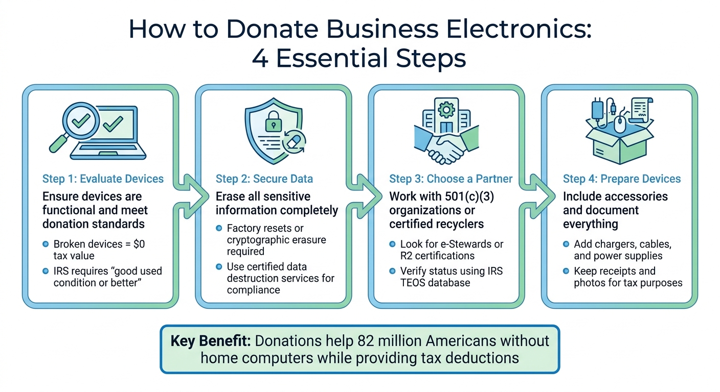 4-Step Process for Donating Business Electronics